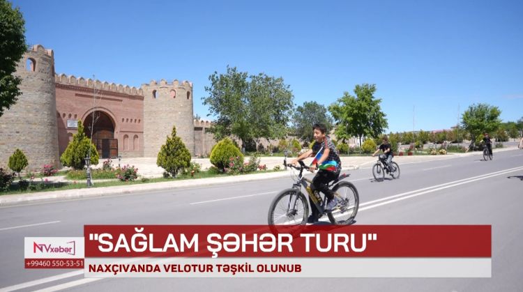 Naxçıvanda velosipedlə “Sağlam şəhər turu” aksiyası keçirilib <font color=red> - VİDEO</font>
