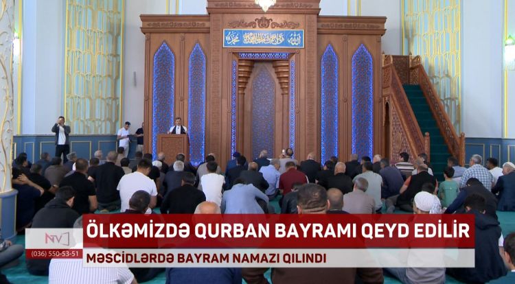 Naxçıvanda Qurban bayramı münasibətilə bayram namazı qılınıb<font color=red> - VİDEO</font>