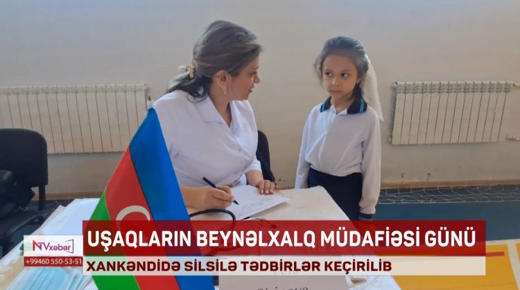Xankəndidə 1 İyun aksiyası - 310 uşaq həkim nəzarətindən keçdi<font color=red> - VİDEO</font>