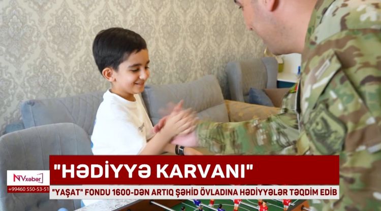 “YAŞAT” Fondu 1600-dən çox şəhid övladına hədiyyələr təqdim edib<font color=red> - VİDEO</font>