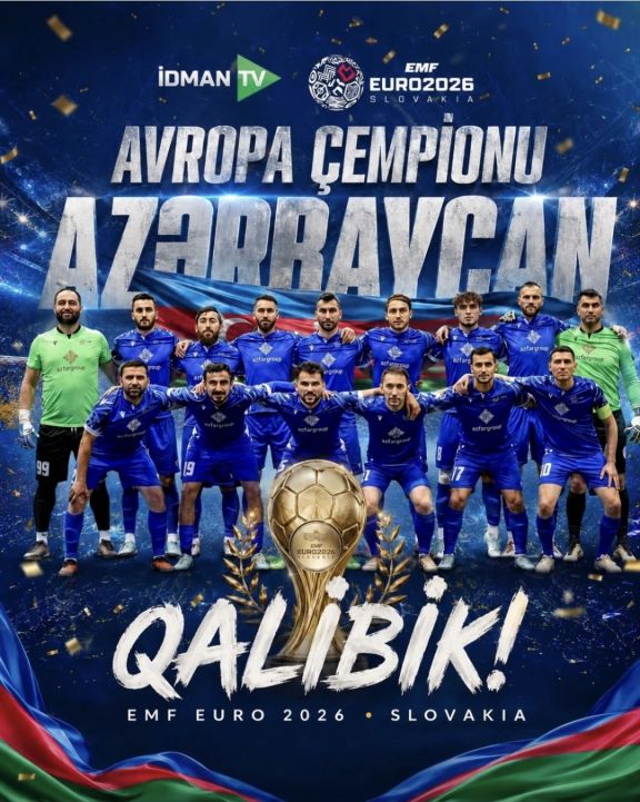 Azərbaycanın minifutbol millisi Avropa çempionu olub