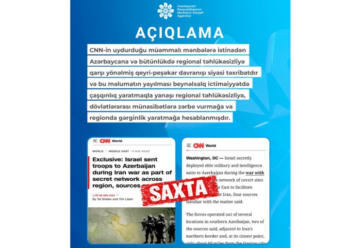 MEDİA: CNN-in Azərbaycanla bağlı iddiaları kobud informasiya manipulyasiyasıdır