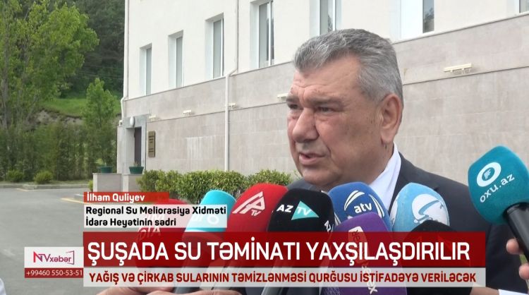 Şuşada su təminatı yaxşılaşdırılır<font color=red> - VİDEO</font>