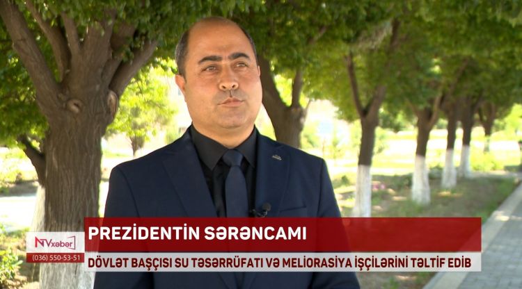 Prezidentin təltif etdiyi su təsərrüfatı işçiləri arasında Naxçıvandan olan əməkdaşlar da var<font color=red> - VİDEO</font>
