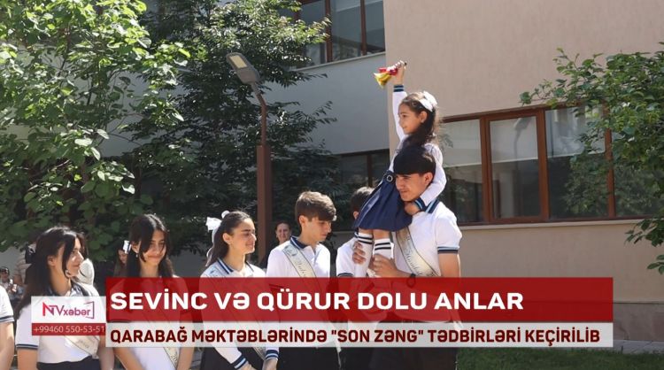 Qarabağda məzunlar üçün “Son zəng” çalınıb<font color=red> - VİDEO</font>