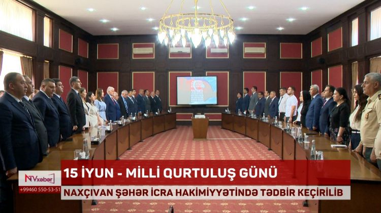 Naxçıvan Şəhər İcra Hakimiyyətində Milli Qurtuluş Günü qeyd olunub<font color=red> - VİDEO</font>