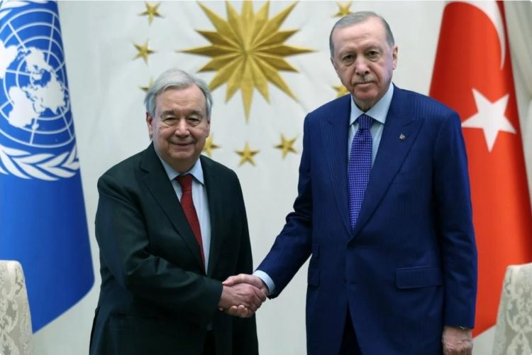Ərdoğan BMT baş katibi ilə regionu müzakirə edib