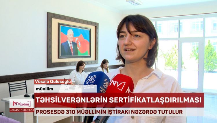 Naxçıvanda təhsilverənlərin sertifikatlaşdırılması prosesinin test mərhələsinə start verilib<font color=red> - VİDEO</font>