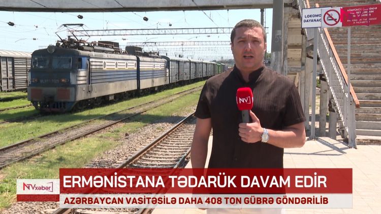Azərbaycan ərazisindən tranzit keçməklə Ermənistana növbəti yük göndərilib<font color=red> - VİDEO</font>