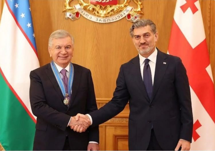 Şavkat Mirziyoyev Gürcüstanın "Qızıl yun" ordeninə layiq görülüb
