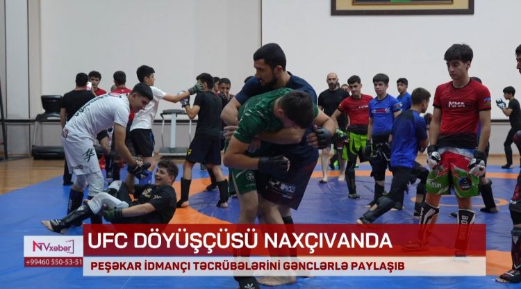 UFC döyüşçüsü Fərman Həsənov Naxçıvanda idmançılar üçün ustad dərsi keçib<font color=red> - VİDEO</font>