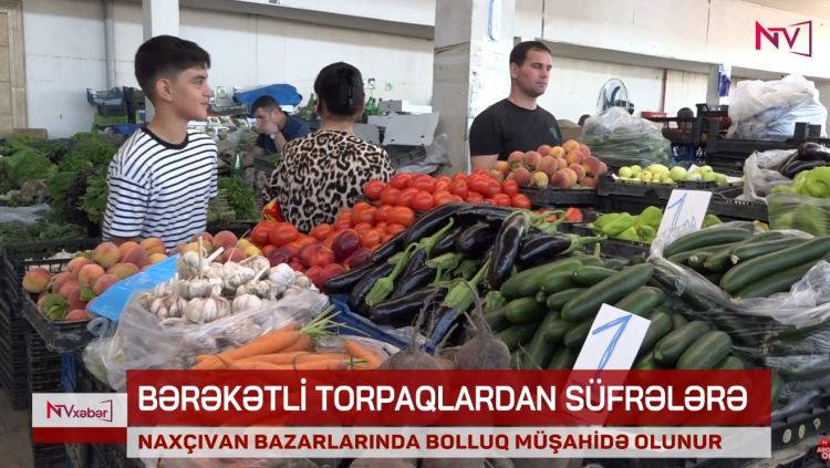 Naxçıvan bazarlarında məhsul bolluğu müşahidə olunur<font color=red> - VİDEO</font>
