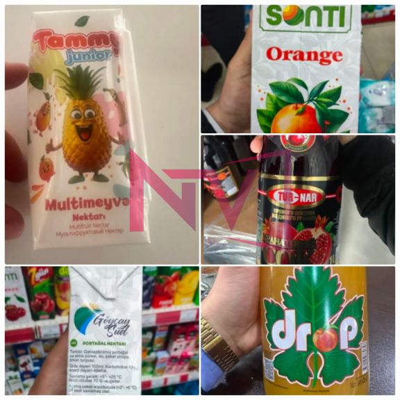 AQTA meyvə şirələri ilə bağlı nəzarət tədbirləri keçirilib, uyğunsuzluqlar aşkarlanıb