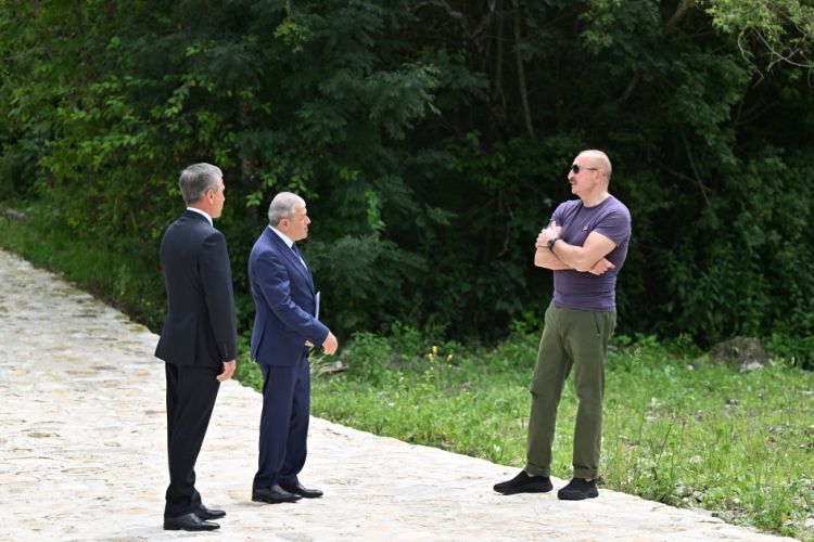 Prezident İlham Əliyev Şuşada “Yasəmən” hotelinin yeni korpusları ilə tanış olub<font color=red> - FOTOLAR</font>