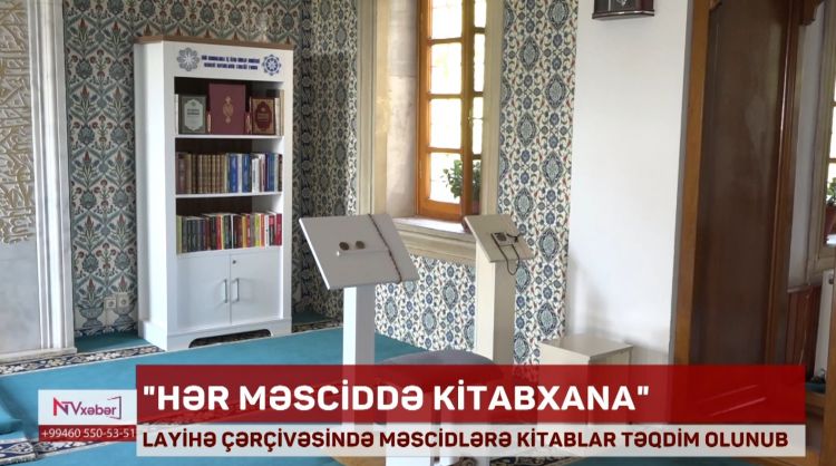Naxçıvanda bir sıra məscidlərə rəflər və kitablar təqdim olunub<font color=red> - VİDEO</font>