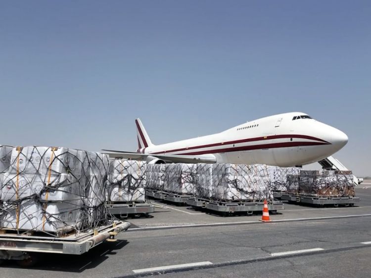 BƏƏ Qəzzaya 100 ton humanitar yardım göndərib<font color=red> - FOTOLAR</font>