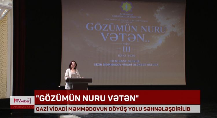 Qazi Vidadi Məmmədovun döyüş yolu səhnələşdirilib<font color=red> - VİDEO</font>