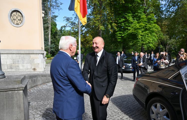 Azərbaycan və Almaniya prezidentlərinin təkbətək görüşü keçirilib<font color=red> - FOTOLAR</font>