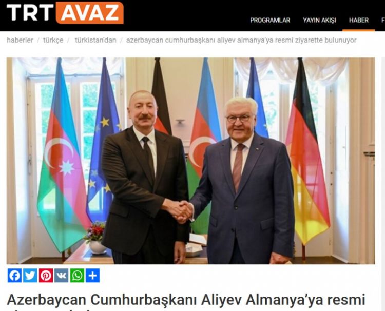 Prezident İlham Əliyevin Almaniyaya səfəri Türkiyə mediasının diqqət mərkəzindədir<font color=red> - FOTOLAR</font>