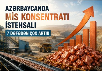Azərbaycanda mis konsentratı istehsalı 7 dəfədən çox artıb
