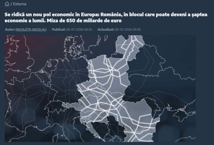 Rumıniyanın daxil olduğu yeni iqtisadi blok Avropada güc mərkəzinə çevrilə bilər