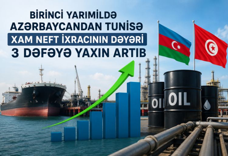 Birinci yarımildə Azərbaycandan Tunisə xam neft ixracının dəyəri 3 dəfəyə yaxın artıb