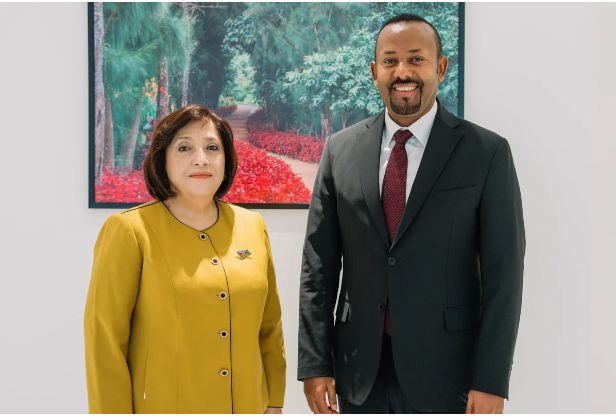 Efiopiyanın Baş naziri Sahibə Qafarova ilə ikitərəfli əlaqələrin möhkəmləndirilməsini müzakirə edib