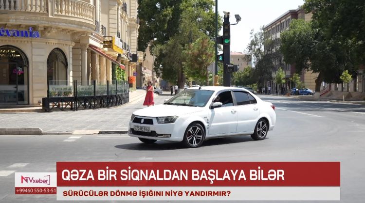 Sürücülər dönmə işığı niyə yandırmır?<font color=red> - VİDEO</font>