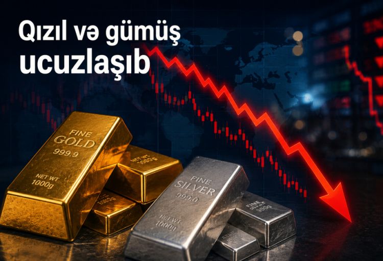 Qızıl və gümüş ucuzlaşıb