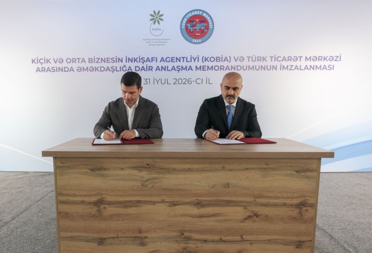 KOBİA və Türk Ticarət Mərkəzi arasında əməkdaşlığa dair Anlaşma Memorandumu imzalanıb