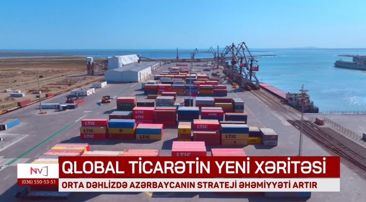 Orta Dəhlizdə Azərbaycanın strateji əhəmiyyəti artır: Qlobal ticarətin yeni xəritəsi<font color=red> - VİDEO</font>