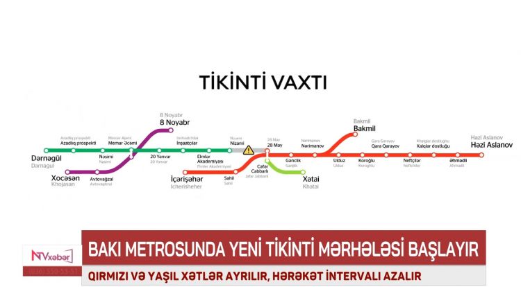 Bakı metrosunda yeni tikinti mərhələsinə start verilir<font color=red> - VİDEO</font>