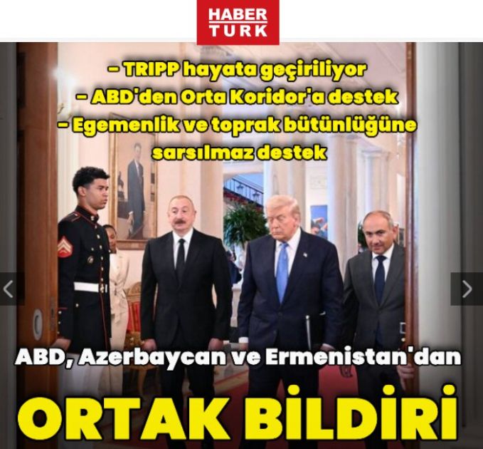 ABŞ, Ermənistan və Azərbaycanın Birgə Bəyanatı Türkiyə mediasının diqqət mərkəzindədir<font color=red> - FOTOLAR</font>