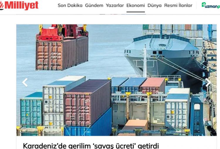 Media: Türkiyə şirkətləri yükləri Qara dəniz vasitəsilə göndərməkdən imtina edir