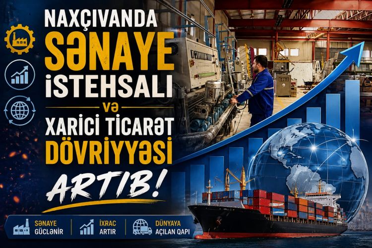 Naxçıvanda sənaye istehsalı və xarici ticarət dövriyyəsi artıb<font color=red> - VİDEO</font>