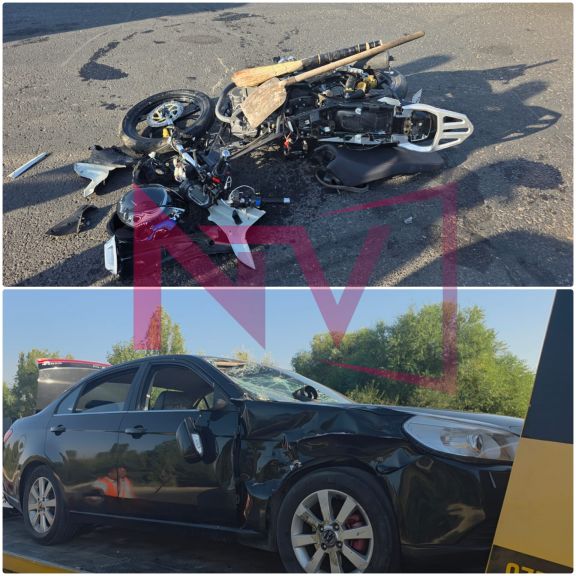 Naxçıvanda avtomobil 2 motosikletlə toqquşub, yaralılar var