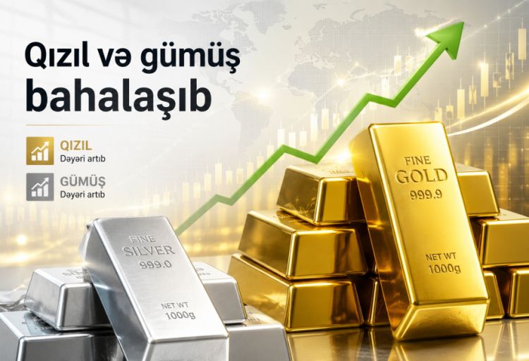 Qızıl və gümüşün bahalaşması davam edir