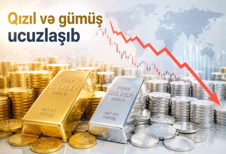 Qızıl və gümüş ucuzlaşıb