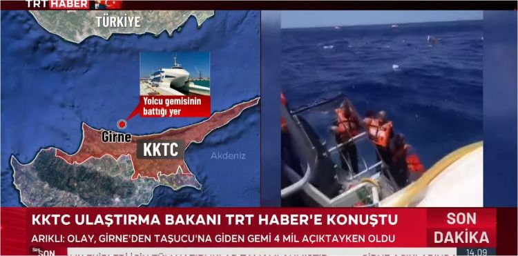 Şimali Kiprdə 260 sərnişini daşıyan gəmi batıb