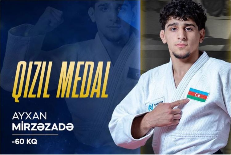 Azərbaycan cüdoçusu Ayxan Mirzəzadə Avropa çempionu olub
