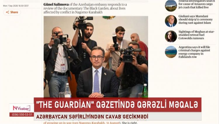 “The Guardian” qəzetində qərəzli məqalə<font color=red> - VİDEO</font>