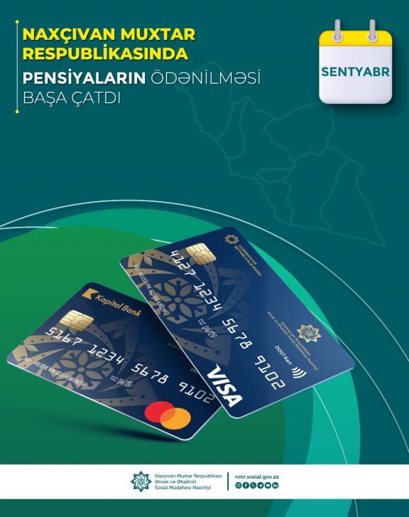Naxçıvanda sentyabrın pensiya ödənişləri yekunlaşdırılıb