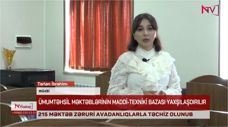 Naxçıvanın ümumtəhsil məktəblərinin maddi-texniki bazası yaxşılaşdırılır<font color=red> - VİDEO</font>