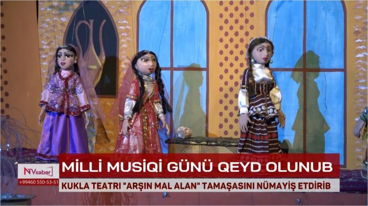 Kukla Teatrı “Arşın mal alan” tamaşasını nümayiş etdirib<font color=red> - VİDEO</font>