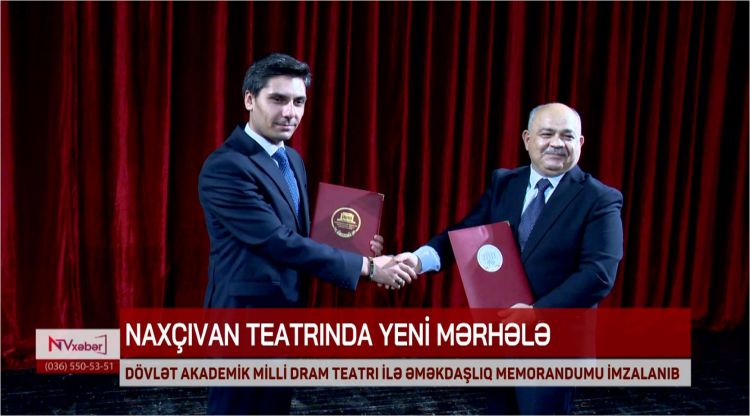 Dövlət Akademik Milli Dram Teatrı ilə əməkdaşlıq memorandumu imzalanıb<font color=red> - VİDEO</font>