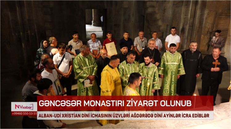 Azərbaycan Alban-Udi Dini İcmasının nümayəndələri Gəncəsər Monastır Kompleksini ziyarət ediblər<font color=red> - VİDEO</font>