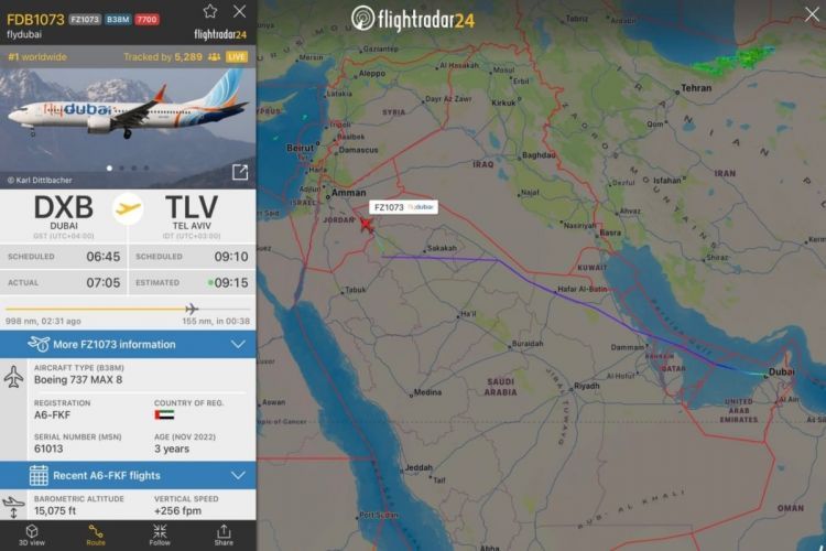 Təl-Əvivə uçan "Flydubai" təyyarəsi Səudiyyə Ərəbistanına eniş edib