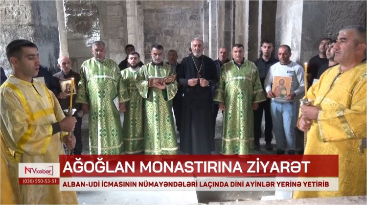 Alban-Udi dini icmasının nümayəndələri Laçında Ağoğlan Monastrını ziyarət ediblər<font color=red> - VİDEO</font>