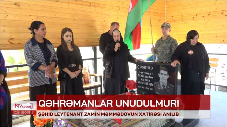 Şəhid leytenant Zamin Məmmədovun xatirəsi anılıb<font color=red> - VİDEO</font>