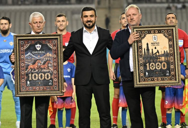 PFL "Qarabağ”ı və “Neftçi”ni 1000-ci oyunlarına görə mükafatlandırıb